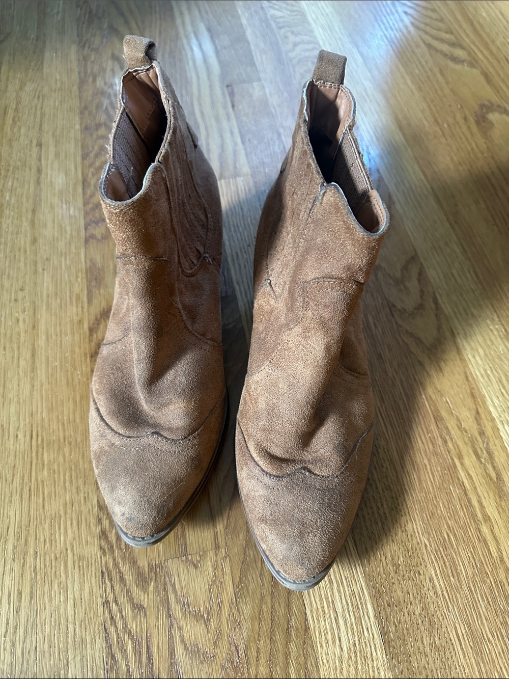 Women's Suede Ankle Boots in Brown